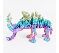 KXWDKJ Juguetes Impresora 3D Objetos Impresos 3D Mamut Articulado Flexible para Hogar Oficina Decoración de Escritorio Ejecutivo Articulaciones Móviles-Rainbow Candy||22.5cm