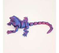 KXWDKJ Juguetes para Impresora 3D Animales Articulados Lagarto Realista Articulado para Alivio del Estrés Oficina en Casa Decoración Escritorio Ejecutivo Juguetes-Laser Purple||19.5cm/7.7in