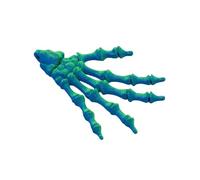 KXWDKJ Mano de esqueleto de Halloween impresa en 3D 3D para decoración de Halloween que crea una atmósfera (azul verde)