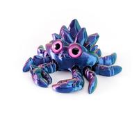 KXWDKJ Mini Animales Impresos 3D Objetos Impresos 3D Cangrejo Cristal Gema 10.5×9cm Articulado para Alivio del Estrés Oficina en Casa Decoración Escritorio Ejecutivo Juguetes-Dazzling 1