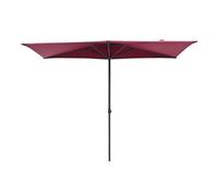 KXWOQ3ED Media Sombrilla de Patio de 250 x 130 cm, Sombrilla de Jardín Exterior Rectangular, Altura Ajustable, 5 varillas, para Pared, Balcón, Terraza, Piscina(Rouge)