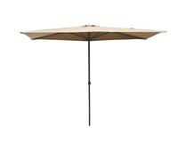 KXWOQ3ED Media Sombrilla de Patio de 250 x 130 cm, Sombrilla de Jardín Exterior Rectangular, Altura Ajustable, 5 varillas, para Pared, Balcón, Terraza, Piscina(Khaki)