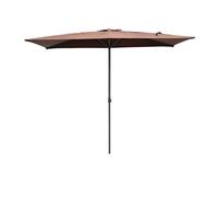 KXWOQ3ED Media Sombrilla de Patio de 250 x 130 cm, Sombrilla de Jardín Exterior Rectangular, Altura Ajustable, 5 varillas, para Pared, Balcón, Terraza, Piscina(Brown)