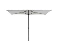 KXWOQ3ED Media Sombrilla de Patio de 250 x 130 cm, Sombrilla de Jardín Exterior Rectangular, Altura Ajustable, 5 varillas, para Pared, Balcón, Terraza, Piscina(White)