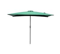 KXWOQ3ED Sombrilla de Patio de Media Rectangular, 250 x 130 x 240 cm Sombrilla de Balcón con Manivela y 5 Varillas para Exteriores, Jardín, Terraza(Green)