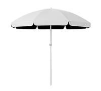 KXWOQ3ED Sombrilla de playa redonda portátil, sombrilla de jardín al aire libre, protección UV, sombrilla de mercado, altura ajustable, blanco, 220cm