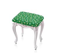 Kxyudcn Green Star - Juego de 2 fundas decorativas para taburete de tocador de Navidad, resistentes a las arrugas, para bodas, a prueba de polvo, Navidad, para reuniones familiares