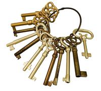 KY-12S - Juego de llaves de esqueleto para muebles antiguos, puertas de armario, relojes de abuelo, cajones de tocador, muebles antiguos vintage