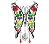 KY&BOSAM Atrapasue os de mariposas, vitrales colgantes para ventanas, me encantan