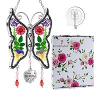KY&BOSAM Regalos para mam Atrapasueos Mariposa Te amo Regalos para mam Vidrieras para colgar en ventanas Campanilla de viento Decoracin del h