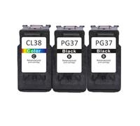 KyAPDmrxn Cartucho de Tinta para PG-37 CL-38 PG 37 CL 38 PG37 CL38 Compatible con MP140 MP190 MP210 MP220 MP420 IP1800 IP2600 MX300 MX310(2 BK 1 Color)
