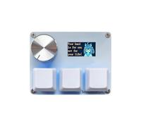 KyAPDmrxn Teclado con Perilla Compatible con OSU Geometry Dash, interruptores Hall de gatillo rápido, interruptores magnéticos Rosas, Pasta de Copia de Pantalla(White)