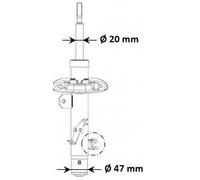 KYB Amortiguador Frontal Derecho Gas para Citroën C4 Cactus C3 III Van SX