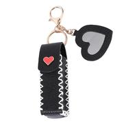Kychain - Estuche para pintalabios, soporte para bálsamo labial, portátil, de piel sintética, impermeable, con diseño ergonómico de hebilla para cinturón, bálsamos labiales, brillo labial, Black