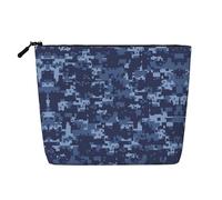 Kycvds Bolsa de cosméticos pequeña con patrón de camuflaje, bolsa de almacenamiento de accesorios de viaje, caja de cosméticos, regalo de cumpleaños, regalo de Navidad, hermoso, Black, Talla única