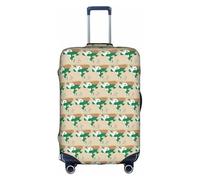 Kycvds Funda de equipaje Map04 con la bandera de la República de Uzbekistán, protector de maleta para equipaje de 18 a 32 pulgadas, funda personalizada para equipaje