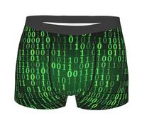 Kycvds Hacker Era - Ropa interior para hombre - Boxer suave y cómodo para viajar, correr, practicar deportes, Negro , L