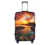 Kycvds Irlanda Sunset Seascape La tapa del maletero es adecuada para equipaje de 18 a 32 pulgadas. Tapa de maletero personalizada Equipaje personalizado.
