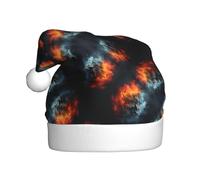 Kycvds Sombrero de Papá Noel con ventaja del cerebro izquierdo y derecho para adultos, unisex, de terciopelo, extra grueso, para Año Nuevo