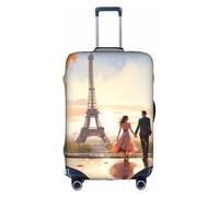 Kycvds Tower Eiffel Paris - Funda de equipaje para parejas, protector de maleta para equipaje de 18 a 32 pulgadas, funda personalizada para maleta, color blanco, pequeño