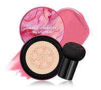 KYDA Blusher Air Cushion Blush, Mushroom Air Cushion Blusher, Natural Glow Liquid Blusher para mejillas y ojos, opacidad mate construible, fácil de mezclar, maquillaje de color crema sedoso, 01 rosa