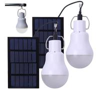 KYEQATY Bulbo de bombilla solar 2 piezas luz de campamento recargable portátil al aire libre ideal para senderismo