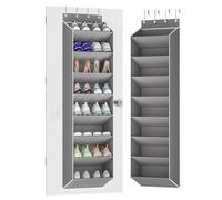 KYEVIS Organizadores de almacenamiento de zapatos para puerta con bolsillos profundos, zapatero de puerta para armario estrecho y dormitorio, almacenamiento colgante de 8 capas, se adapta a 16-20