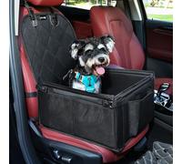 KYG Asiento de coche para perros, especialmente estable, impermeable, antideslizante y resistente a los arañazos para perros pequeños, para asiento de pasajero y trasero (negro)