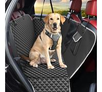 KYG Funda Coche Perro Protector Asiento Impermeable Antidesliante Con Ventana de Malla Visible Para Asiento Trasero - Adecuado Para Mayoría de Coches 135x140x32cm