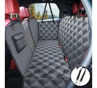 KYG Funda Perros Coche Cubierta de Asiento para Mascota Impermeable y Resistente Protector Coche con Ventana de Malla Visible y Cremallera Protector Completo Asiento Trasero y Puertas