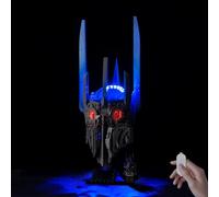 Kyglaring Compatible con Lego Icons El Señor de los Anillos: casco Sauron 11373 bloques de construcción, accesorios de iluminación para el juego de modelos Lego 11373, versión táctil (sin ladrillos)