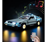 Kyglaring Juego de iluminación LED para Lego Creator Expert Volver a la futura máquina del tiempo 10300 - sin set Lego (versión de sonido RC estándar)