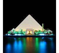 Kyglaring Juego de Luces LED Compatible con Lego Architecture Gran Pirámide de Guiza 21058 Bloques de construcción, Juego Kit de iluminación Decorativa para de Modelos Lego 21058 (No Modelo)