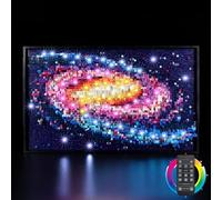 Kyglaring Juego de luces LED compatible con Lego Art Galaxia Vía Láctea Arte 31212 Bloques de construcción, Juego kit de iluminación control remoto para de modelos Lego 31212 (Modelo no Incluido)