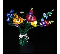 Kyglaring Juego de luces LED compatible con Lego Botanicals Wildblumenstrauß Set - Künstliche Blumen 10313 Bloques de construcción, Control táctil (No Modelo)