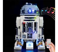 Kyglaring Juego de Luces LED Compatible con Lego R2-D2 75308 Bloques de construcción, Juego Kit de iluminación Decorativa Control Remoto para de Modelos Lego 75308, Sound (No Modelo)