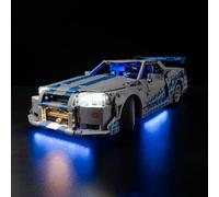Kyglaring Juego de Luces LED Compatible con Lego Technic Coche Nissan Skyline GT-R (R34) 42210 Bloques de construcción, Juego Kit de iluminación Decorativa para de Modelos Lego 42210 (No Modelo)