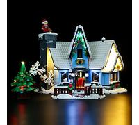 Kyglaring Kit de iluminación LED compatible con Creator Winter Village Collections Santa's Visit 10293, juego de bloques de construcción, no incluye el modelo (versión clásica)