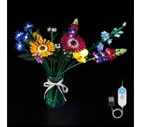 Kyglaring Kit de iluminación LED para Lego 10313 Wildflower Bouquet - Kit de luz permanente compatible con juguetes de construcción Disney - Iluminación decorativa para coleccionistas (sin piedras)
