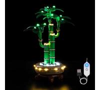 Kyglaring Kit de iluminación LED para Lego 10344 Botanicals Lucky Bamboo Artificial Plant - Kit de luz permanente compatible con juguetes de construcción Disney - Iluminación decorativa para