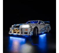 Kyglaring Kit de iluminación LED para Lego 42210 2 Fast 2 Furious Nissan Skyline GT-R (R34) Car - Kit de luz permanente compatible con juguetes de construcción Disney - Iluminación decorativa para