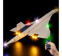Kyglaring Kit de iluminación LED (sin Modelo) - Compatible con el Juego de Bloques de construcción Lego-10318 Icons Airbus Concorde - Sólo Leds Sin Juego de Ladrillos(Versión remota)