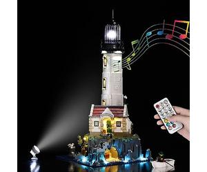Kyglaring Kit de iluminación LED (sin Modelo) - Compatible con el Juego de Bloques de construcción Lego-21335 Ideas Motorized Lighthouse - Sólo Leds Sin Juego de Ladrillos(Versión RC Sound)