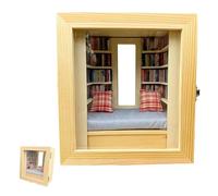KYGVHOHI Mini Estantería con Libros En Miniatura para Ordenar Y Agitar, Elimina La Ansiedad, Libera El EstréS, Adornos para El Hogar De Madera, Robustos Y Duraderos