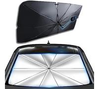 KYHATS Sombrilla Plegable para Parabrisas de Coche, Parasol Delantero para Rotación de 360 Grados, 140 * 80CM, Negro, Compatible con Peugeot 107 108 206 207 208 307 308 406 407 508 607 806