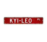 Kyi-Leo - Letrero de metal para pared, diseño de animales del bosque, 7,6 x 45,7 cm, personalizable