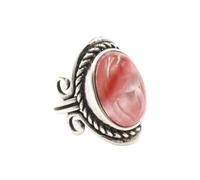 KYINYUECH 1 anillo de hombre de color plateado con piedra natural con cuentas de huevo de ojo de tigre y lapislázuli, Piedra