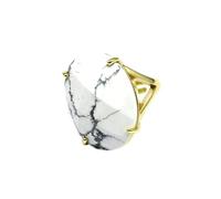 KYINYUECH 1 anillo de piedra natural para mujer, ajustable, multifacético, con forma de huevo, Piedra