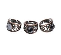 KYINYUECH 1 anillo para hombre, piedra natural, amatistas, ojo de tigre, rodio, obsidiana, anillo de regalo, Piedra