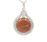 KYINYUECH 1 collar con colgante de piedra natural para mujer, cadena de acero inoxidable, cabujón, cuentas y circonita, Piedra